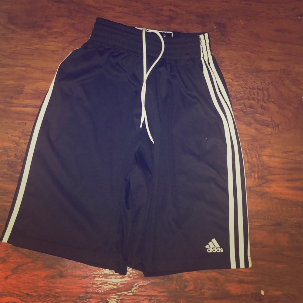 Boy black adidas shorts